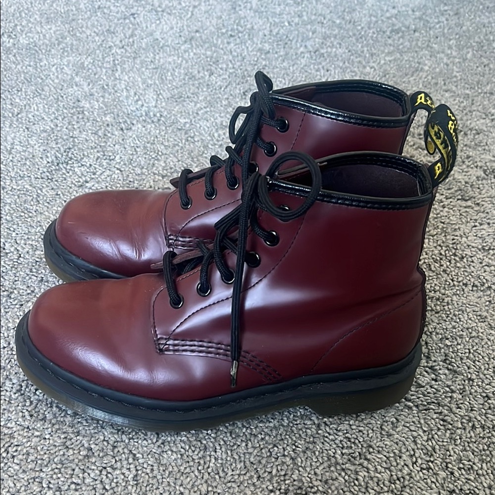 Dr. Martens Cherry Red Leather Boots